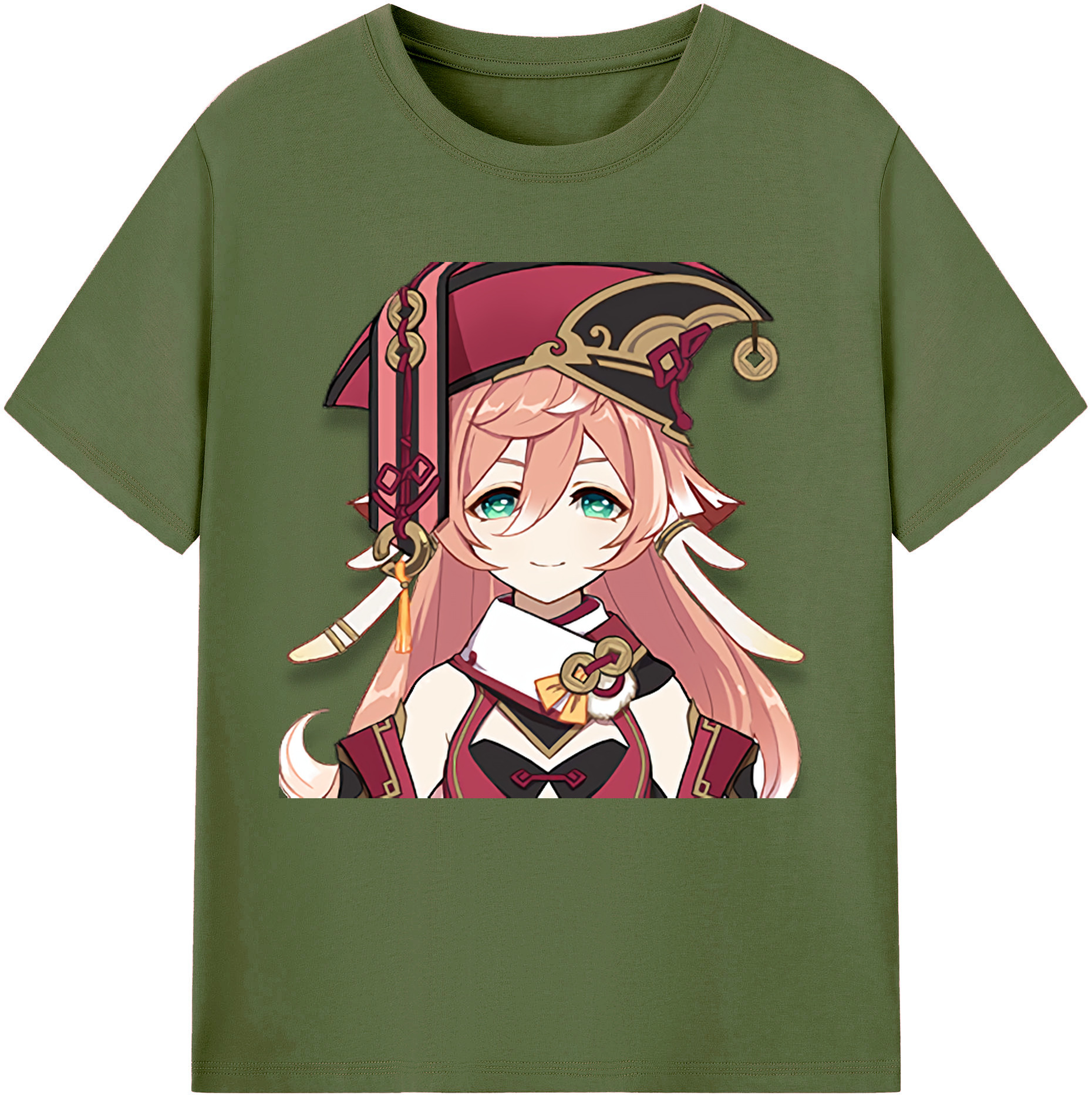 げんし神 ヤンフェイ genshin Yanfei 綿100％半袖Tシャツ（フロントプリント）